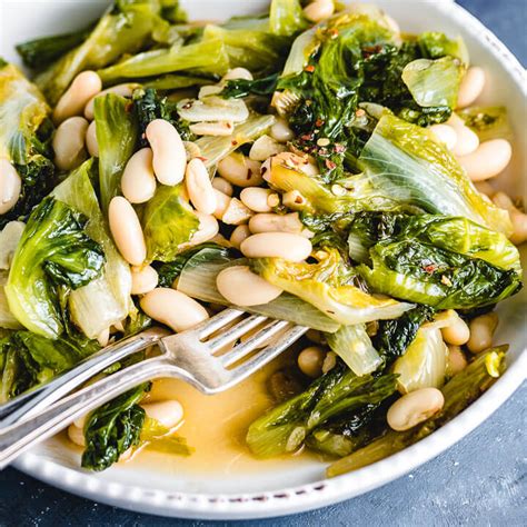 Escarole With White Beans And Parsley Just Farmed