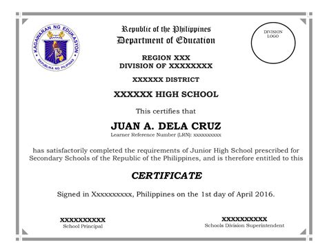 Deped Cert Of Recognition Template 10 Downloadable Certificate Of Images
