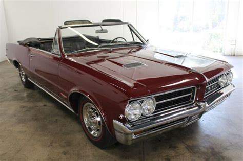 1964 Pontiac Gto 5106 Miles Burgundy Convertible For Sale Pontiac Gto