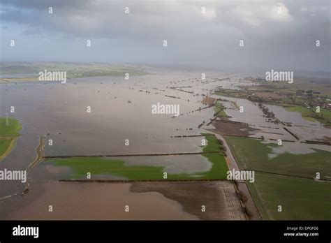 An Aerial View Of The Somerset Levels Which Shows The True Extent Of