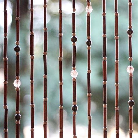 Vintage Wood Beaded Curtain / Bohemian Decor / Boho Style ...
