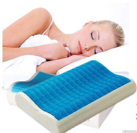 New Memory Foam Orthopedic Sleep Blue Cooling Comfort Gel Bed Pillow Cushion In Body Pillows