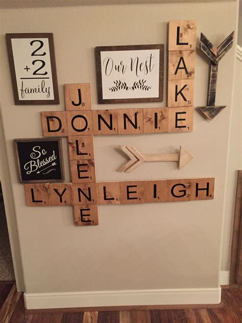 Scrabble Tiles Collage Wall Hallway Ideas In 2019 Scrabble Wall