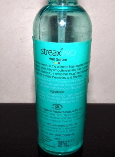 I also use streax serum before curling or straightening my hair as it protects the outermost hair cuticle from the heat and damage. Streax Pro Hair Serum Review - Indian Makeup and Beauty Blog
