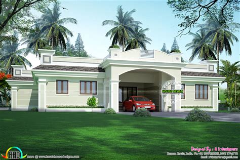 Luxury Single Floor Home Kerala Home Design And Floor Plans