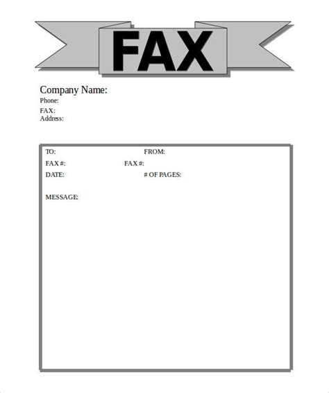 business fax cover sheet templates  sample  format