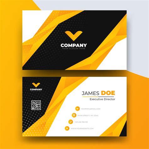 Try arranging your icons inside a circle or square painted in your corporate colors. Abstract business card template with logo Vector | Free ...