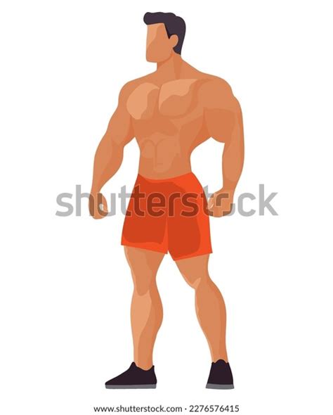 Young Strong Man Athlete Character Stock Vector Royalty Free