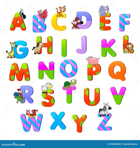 Alfabeto Com Animais Ilustração Do Vetor Ilustração De Cavalo 35506698