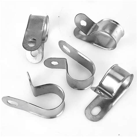 Vintage Style Unlined Wide Stainless Steel P Clips 20mm Pack Of 5 Car