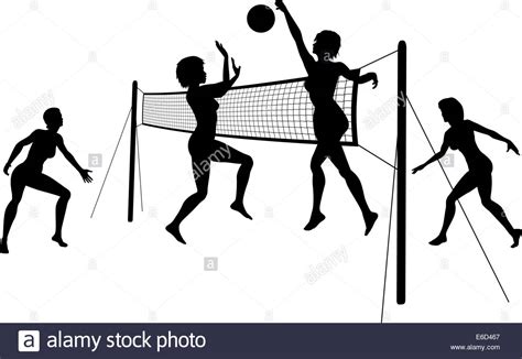 Volleyball Silhouette Vector At Getdrawings Free Download