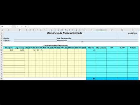 Modelos De Planilhas Excel Para Romaneio De Madeira Serrada Modelo De My XXX Hot Girl