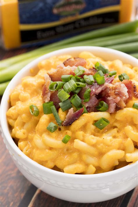 Then add and cook the pasta baked mac & cheese method: Sweet Potato Bacon Mac and Cheese - thestayathomechef.com