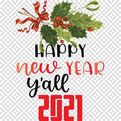 2021 Happy New Year 2021 New Year 2021 Wishes Clipart Flower Fruit