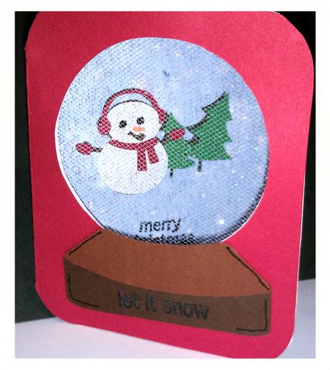 Melody Lane Designs Snow Globe Christmas Card