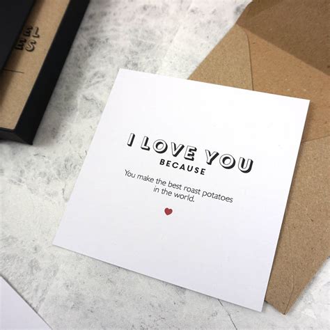 Personalised Reasons Why I Love You Cards By The Stationer By Jeeves