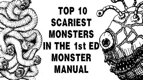 Top 10 Scariest Monsters From The 1st Edition Monster Manual Youtube
