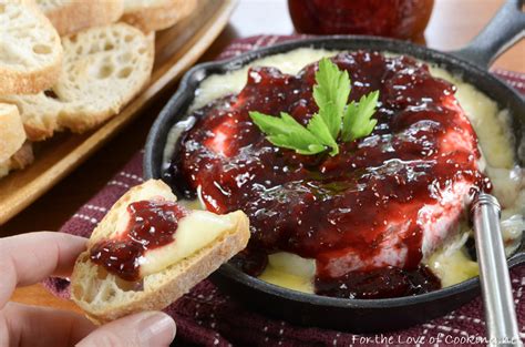 There are many reasons we love brie. Baked Brie with Strawberry Jalapeno Jam | For the Love of ...