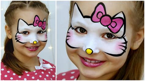 Hello Kitty Makeup For Kids — Fast And Easy Face Painting Tutorial