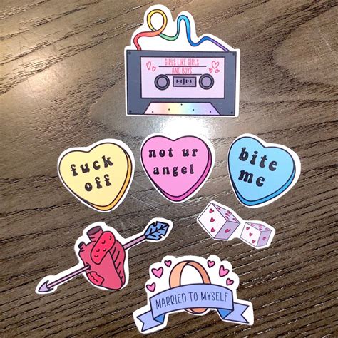 Valentines Anti Love Sticker Set Etsy