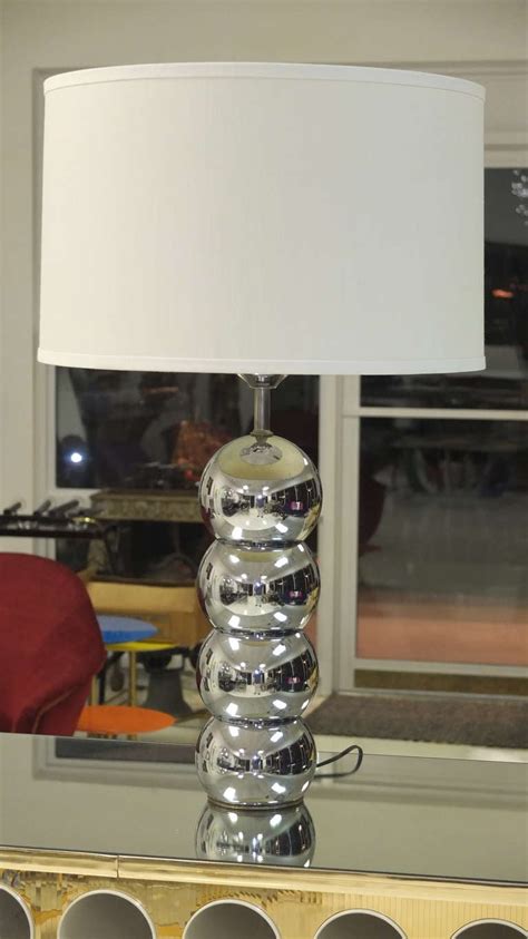 Great news!!!you're in the right place for 3 ball table lamp. Vintage Stacked Chrome Ball Table Lamp at 1stdibs