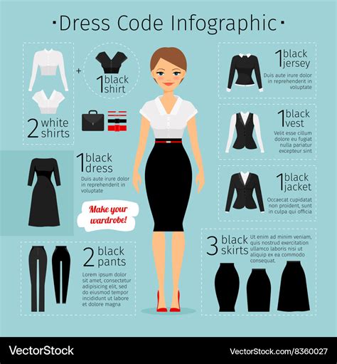 Business Woman Clothes Infographics Royalty Free Vector