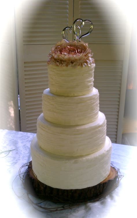 Sweet Ts Cake Design Shabby Chic Peony Rustic Wedding Cake