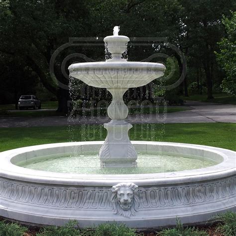 Natural Carving White Marble Stone Granite Outdoor Water Fountain For