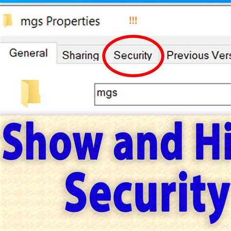 How To Enable And Disable Security Tab In Folder Properties Windows 10