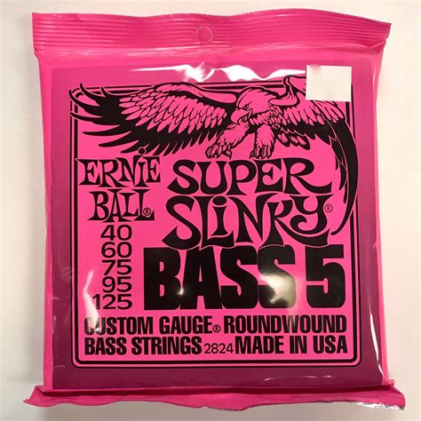 Ernie Ball Super Slinky Bass Strings 5 String 40 125 Centenariocat