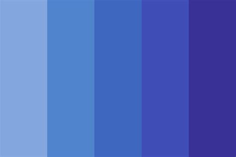20 Shades Of Blue Color Palette