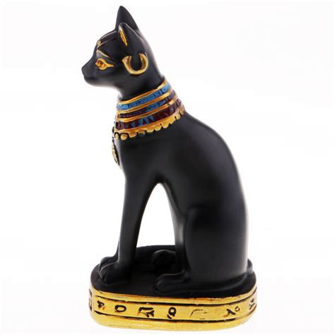 Discoveries Egyptian Imports Bastet Cat Goddess Statue Black Tall Made Ebay