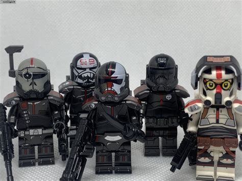 The Bad Batch Minifigures Star Wars Clone Troopers Wrecker Hunter Crosshair Tech Echo Ahsoka And