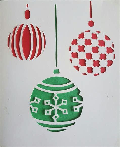 Christmas Card Stencil Design And Cutout Christmas Cards Novelty