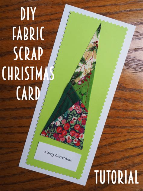 Diy Fabric Scrap Craft Tutorial Christmas Tree Greeting Card Holidappy