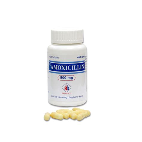 Thuốc Kháng Sinh Amoxicillin 500mg Domesco Lọ 100 Viên