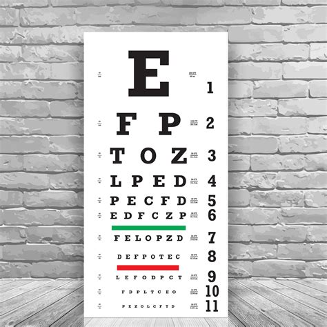 Eye Chart Wall Eye Chart Eye Chart Poster Snellen Eye Charts For Eye
