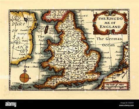 The Kingdome Of England Old English County Map By John Speed Circa