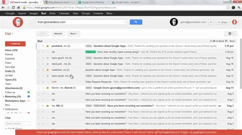 If you do not wish to enter your username and password every time, just choose 'keep me signed. Gooru's Guide to Searching your Gmail Inbox - YouTube