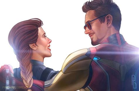 Iron Man And Black Widow Tony Stark Fanart Black Widow Marvel Avengers