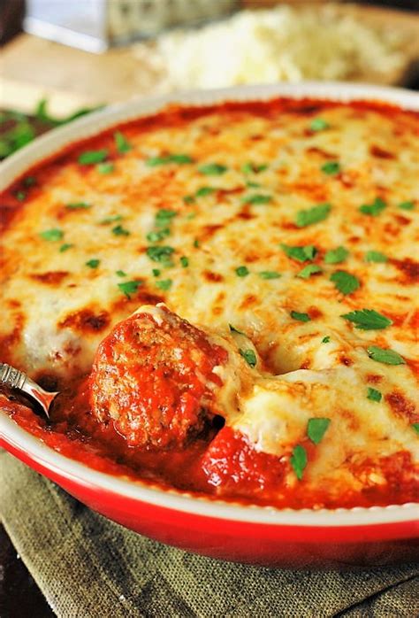 Easy Meatball Parmesan Casserole The Kitchen Is My Playground