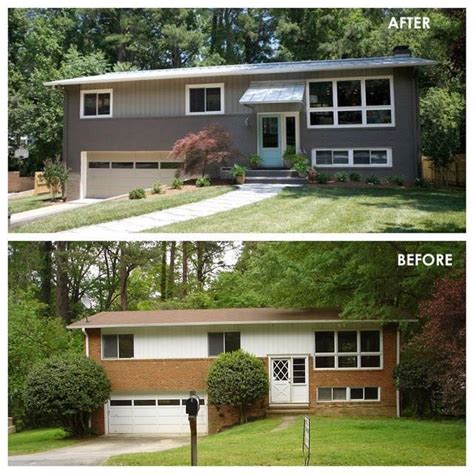 Split level mid century ranch home gets fabulous facelift. total gut renovation of a midcentury split-foyer home in ...