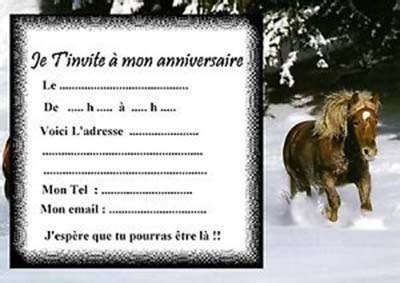 Carte Anniversaire Cheval A Imprimer Gratuite