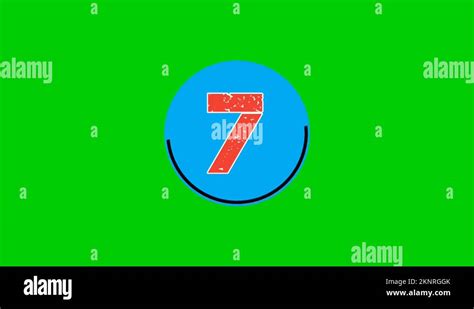Countdown Cartoon Animation On Green Screen To Number Countdown For Stock Video Footage Alamy
