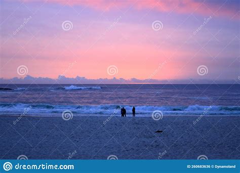 Beautiful Sunset Over Camps Bay In Cape Town South Africa Stock Photo