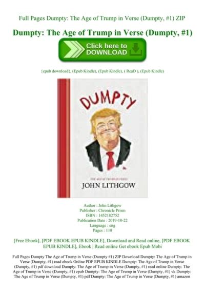 Full Pages Dumpty The Age Of Trump In Verse Dumpty 1 Zip