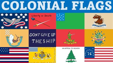 Colonial Flags American Revolutionary War Flags Youtube