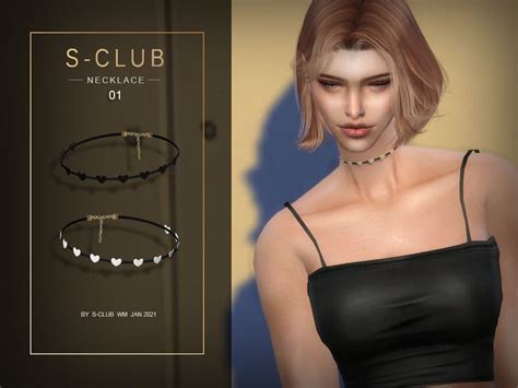 Sims 4 — S Club Ts4 Wm Necklace 202101 By S Club — Necklace 10 Swatches