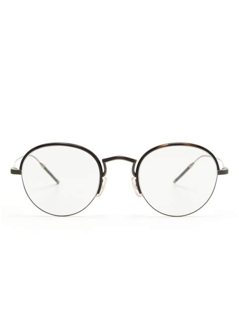 Oliver Peoples Tk 6 Round Frame Glasses Farfetch