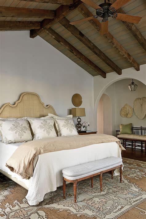 Master Bedroom With Organic Linens Spanishstyle Spanish Style Homes